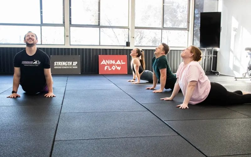 People doing yoga